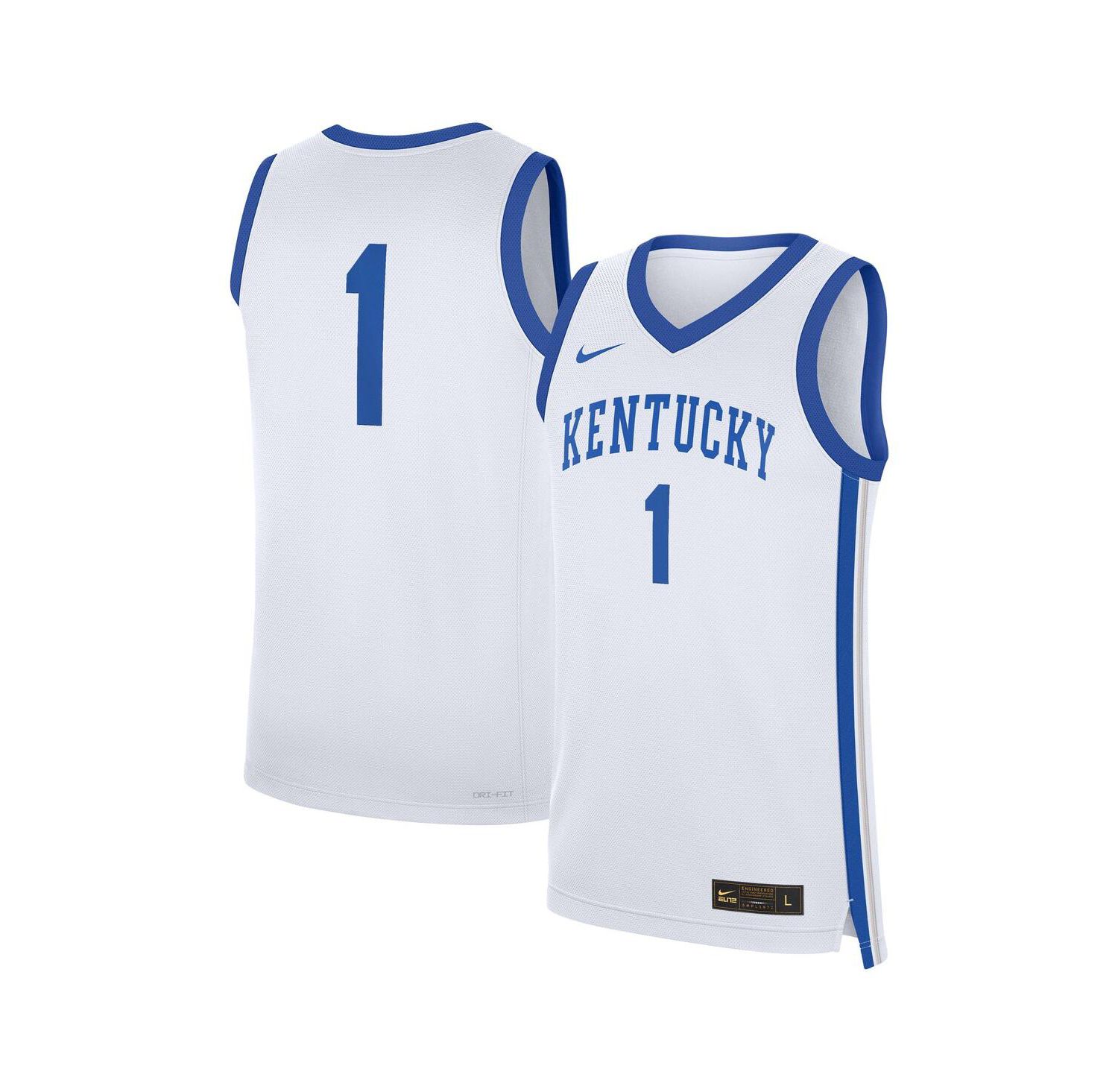 Men's 1 White Kentucky Wildcats Home Replica Jersey