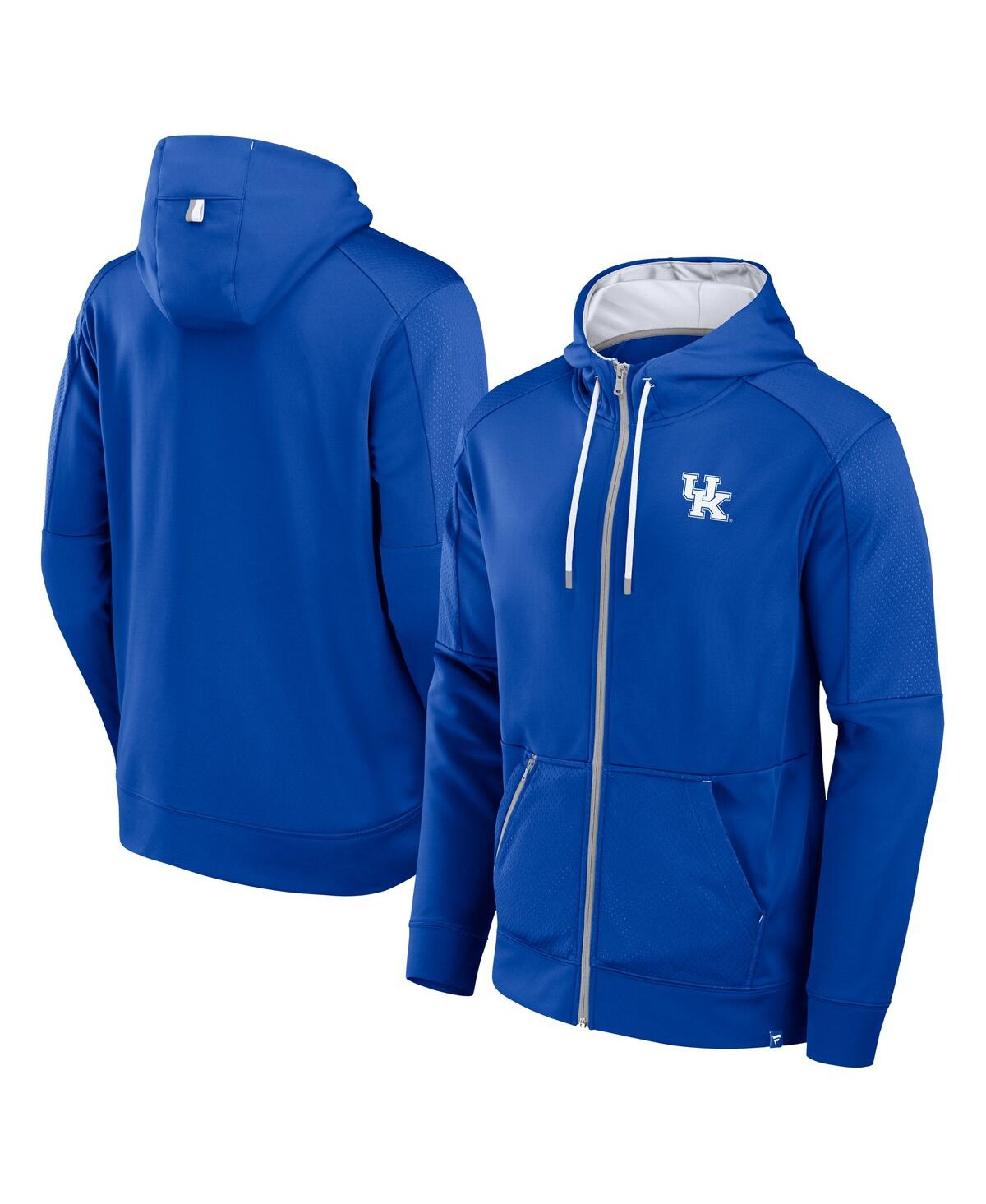 Men's Royal Kentucky Wildcats Defender Full-Zip Hoodie - Royal, White