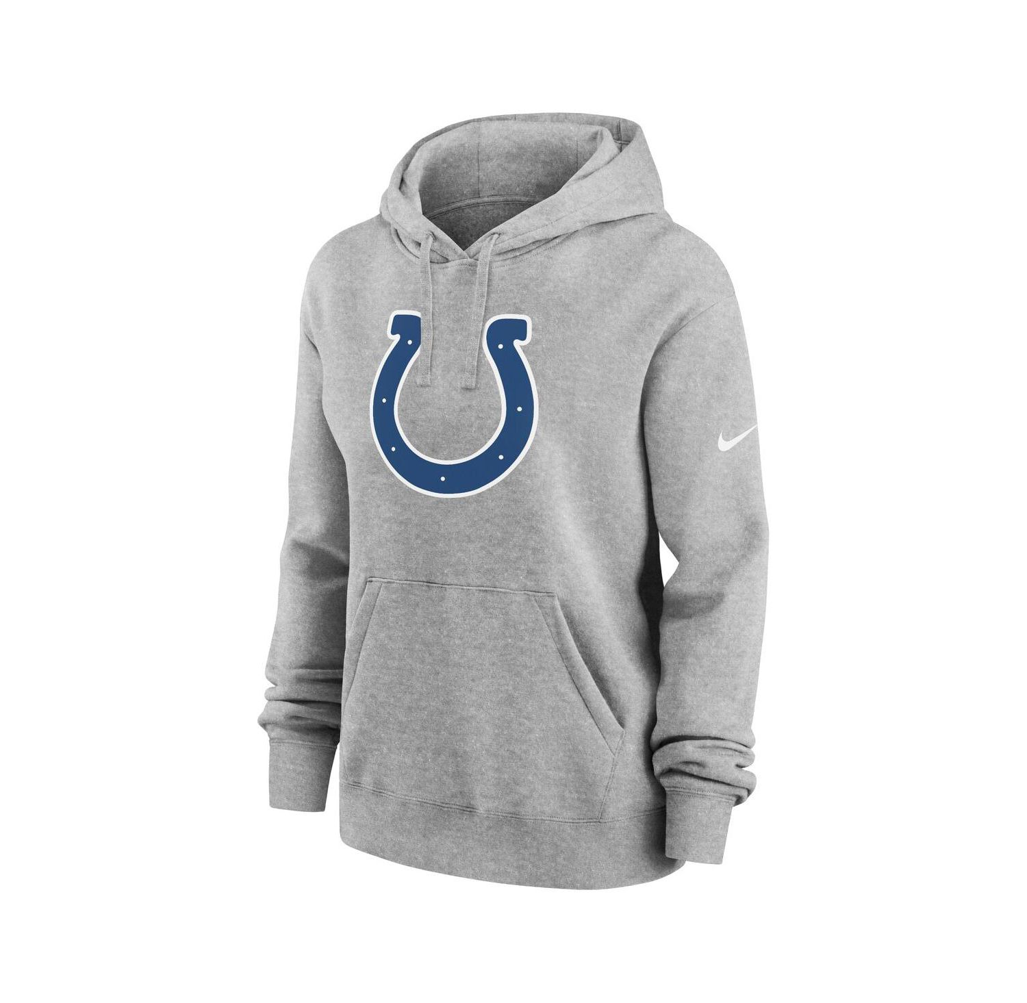 Women's Heather Gray Indianapolis Colts Club Fleece Pullover Hoodie