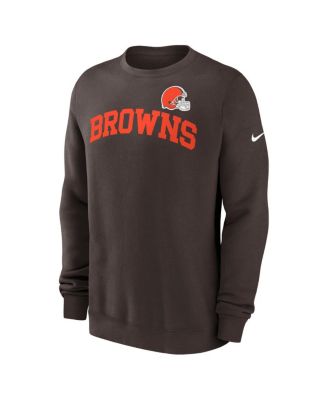 Men's Brown Cleveland Browns Club Pullover Sweatshirt