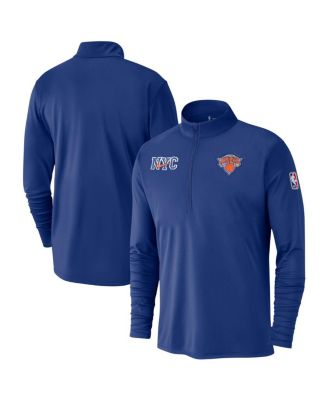 Nike - Men's Blue New York Knicks 2024/25 City Edition Authentic Coaches Performance Half-Zip Top