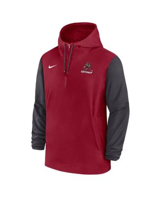 Men's Crimson Alabama Tide 2024 Sideline Pregame Player Half-Zip Hoodie
