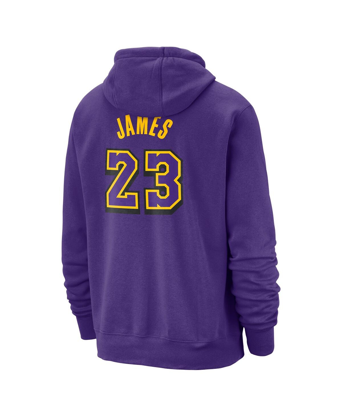 Nike Men's Lebron James Purple Los Angeles Lakers 2024/25 City Edition Name Number Pullover Hoodie In Purple