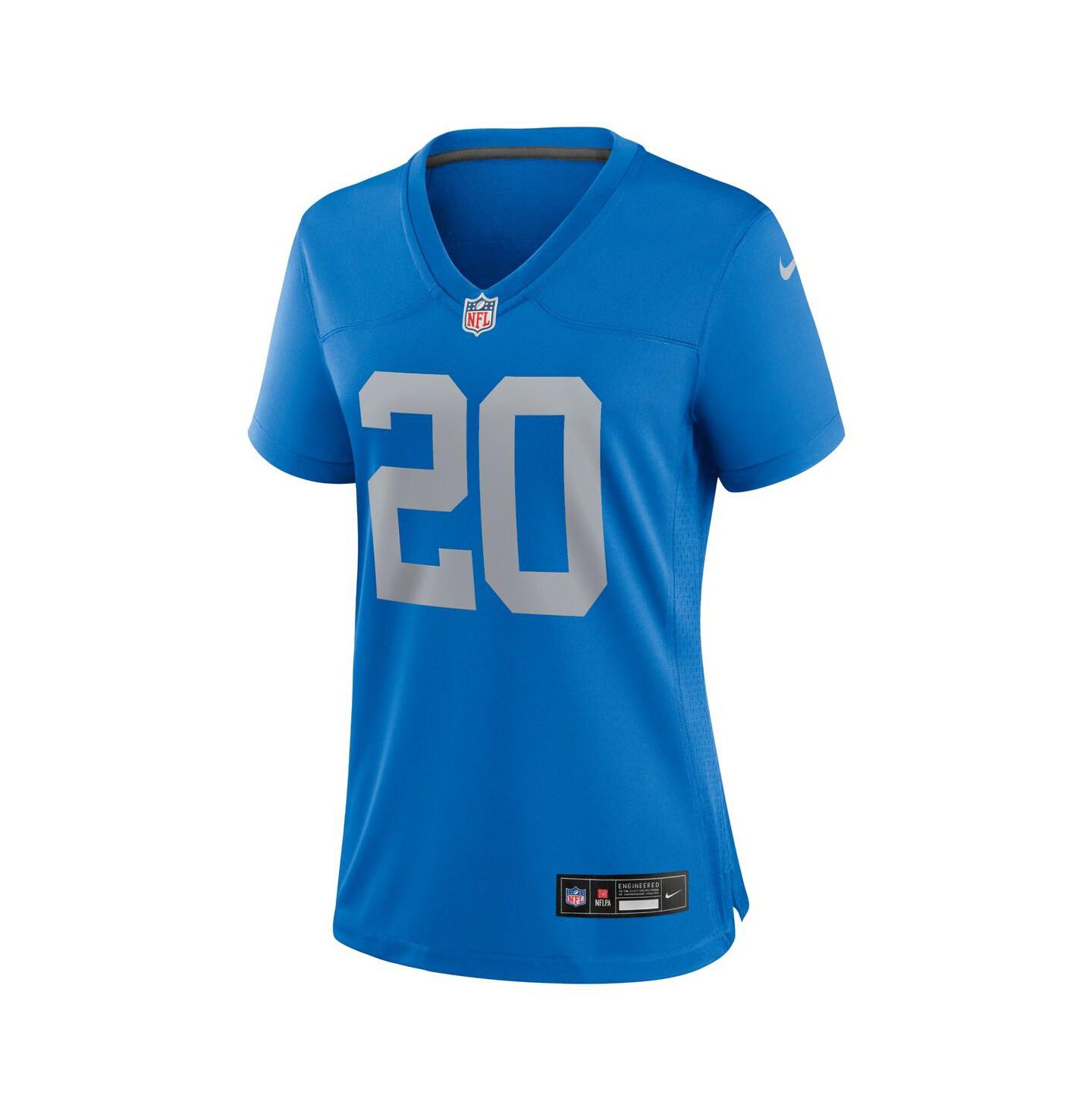 Женский топ Nike Barry Sanders Blue Detroit Lions Alternate Game Jersey — фото 4