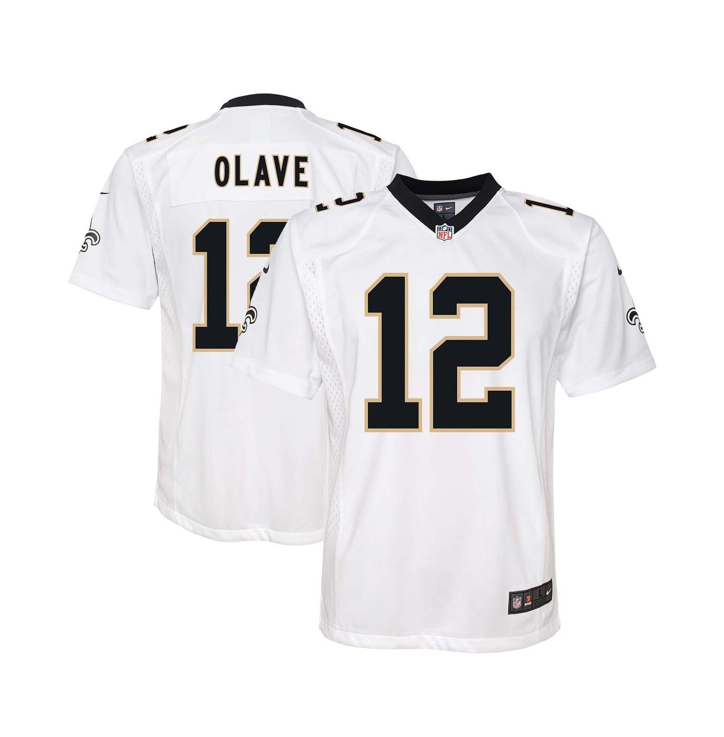 Детская игровая джерси Nike Chris Olave New Orleans Saints, White — фото 1