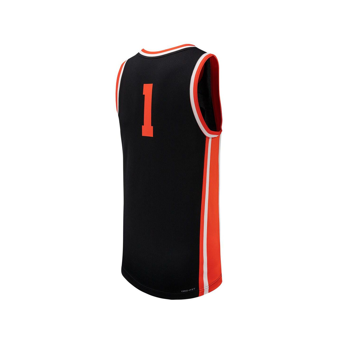 Мужской топ Nike #1 Black Oregon State Beavers Replica jersey Basketball Jersey — фото 4