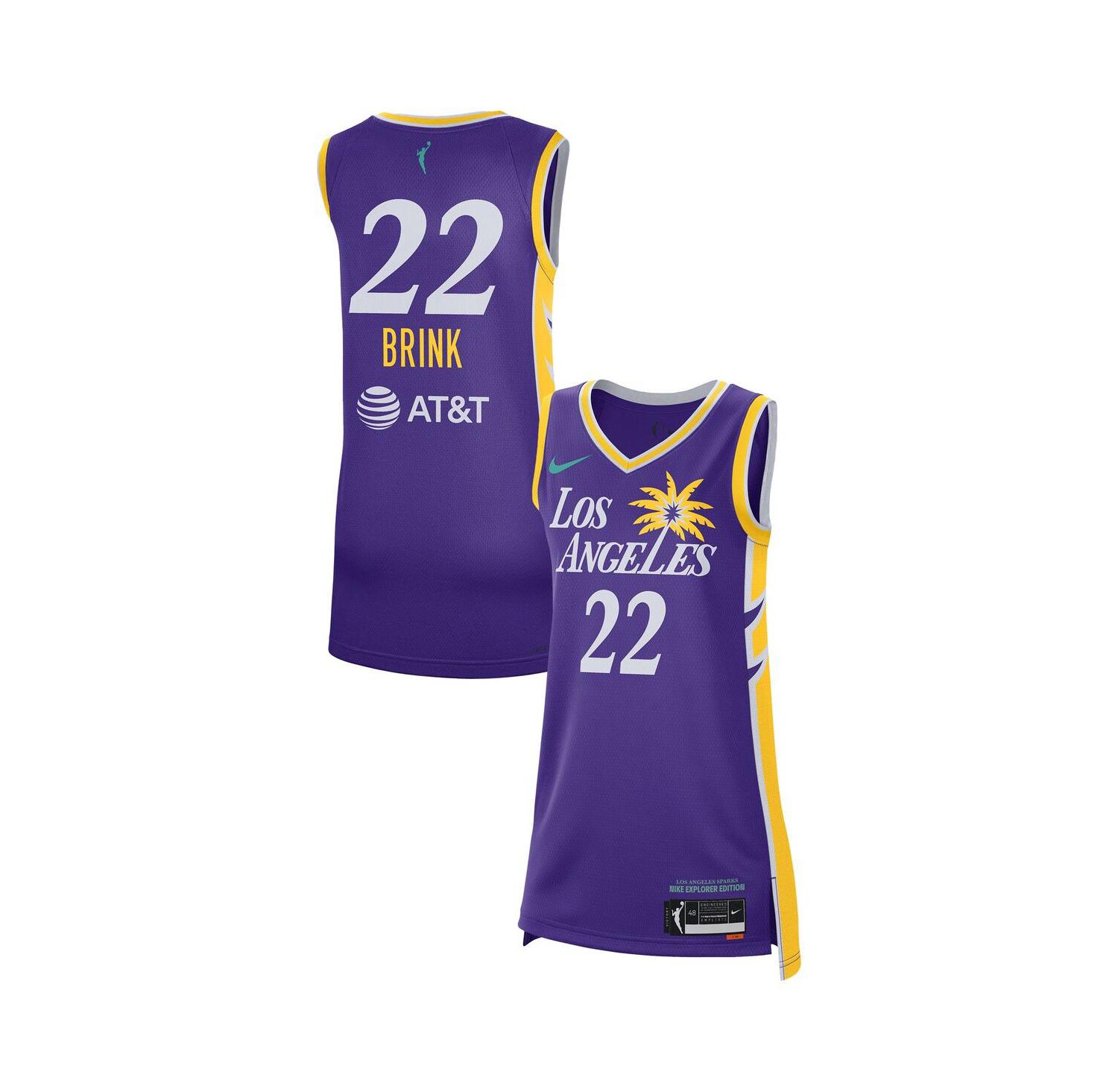 Men's and Women's Cameron Brink Purple Los Angeles Sparks 2024 WNBA Draft Explorer Jersey