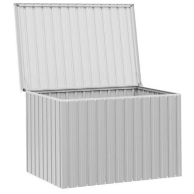 Storage Box Grey Galvanized steel, Plastic Large