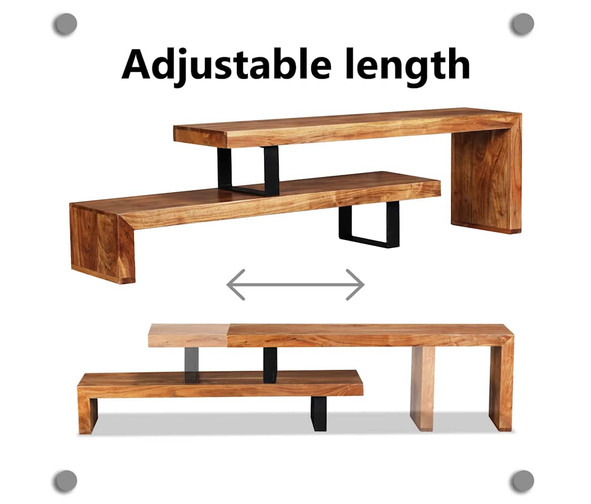 Tv Stand Solid Acacia Wood