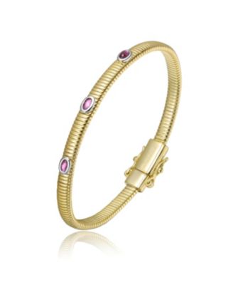 Plated with Clear, , , or Cubic Zirconia Bangle Bracelet