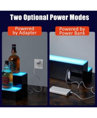 48-Inch LED Acrylic Wine Display Rack - Remote Control, App-Controlled, Home Bar Accessories, Modern Design, and Party Wine Display