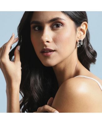 Crystal Bar Stud Earrings