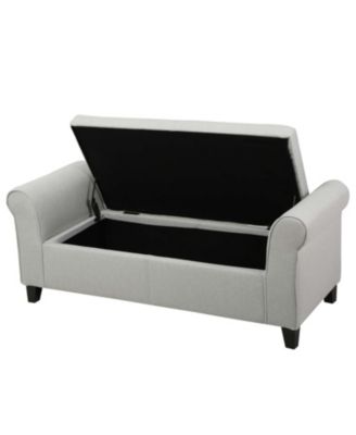 50” Armed Storage Bench,Upholstered Ottoman for Bedroom,Living Room, or Entryway-The Pop Home