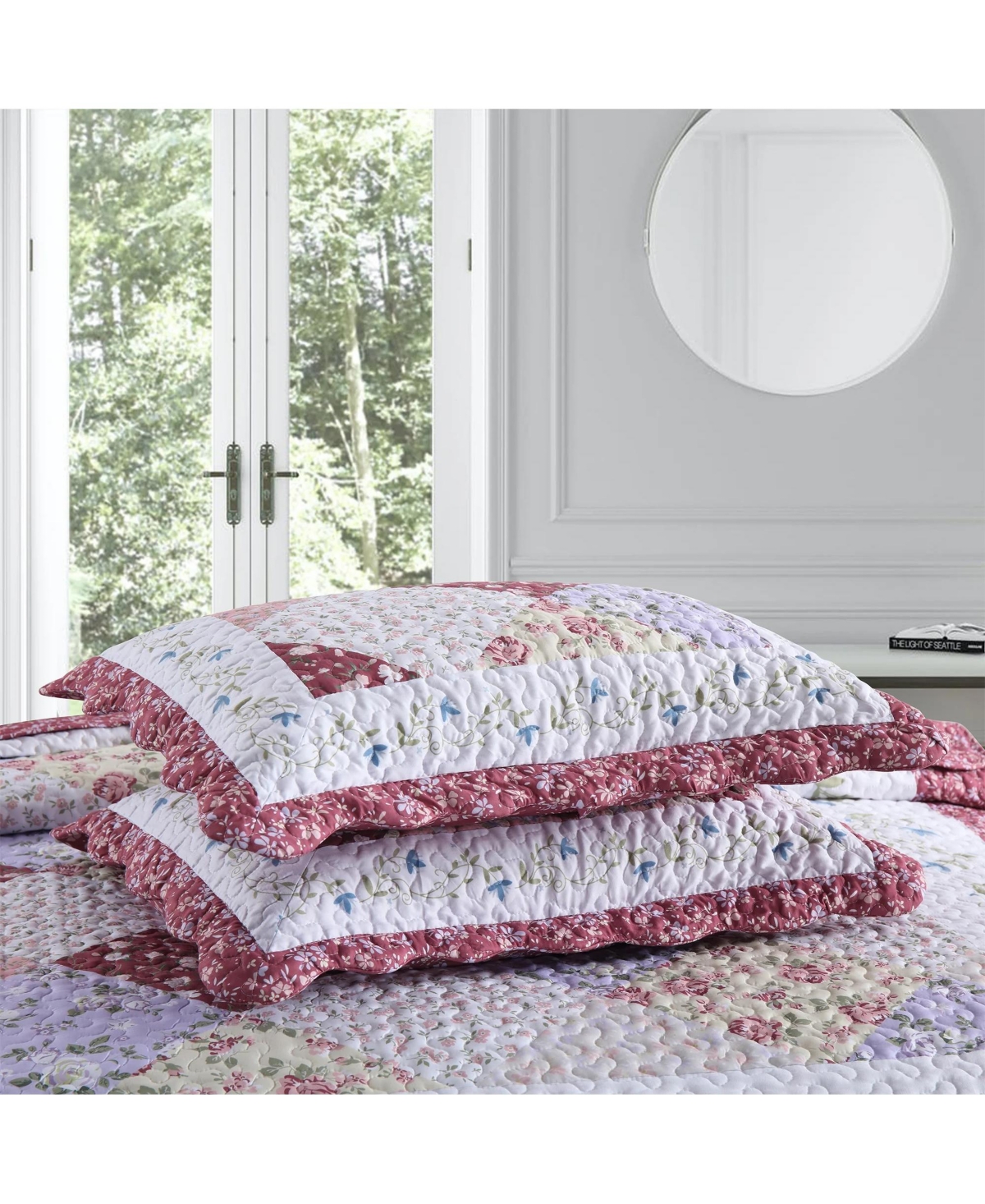 MarCielo 3 Piece Printed Quilt Set Bedspread Set B028
