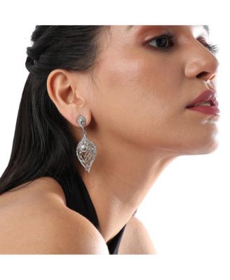 Intricate Leaf Drop Earrings