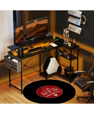 58" Reversible L Shaped Desk, Corner Computer Desk,