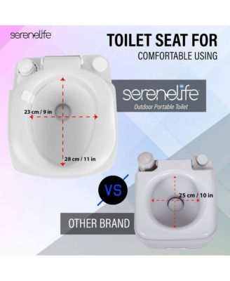 Outdoor Portable Toilet With Carry Bag & Waste Level Indicator