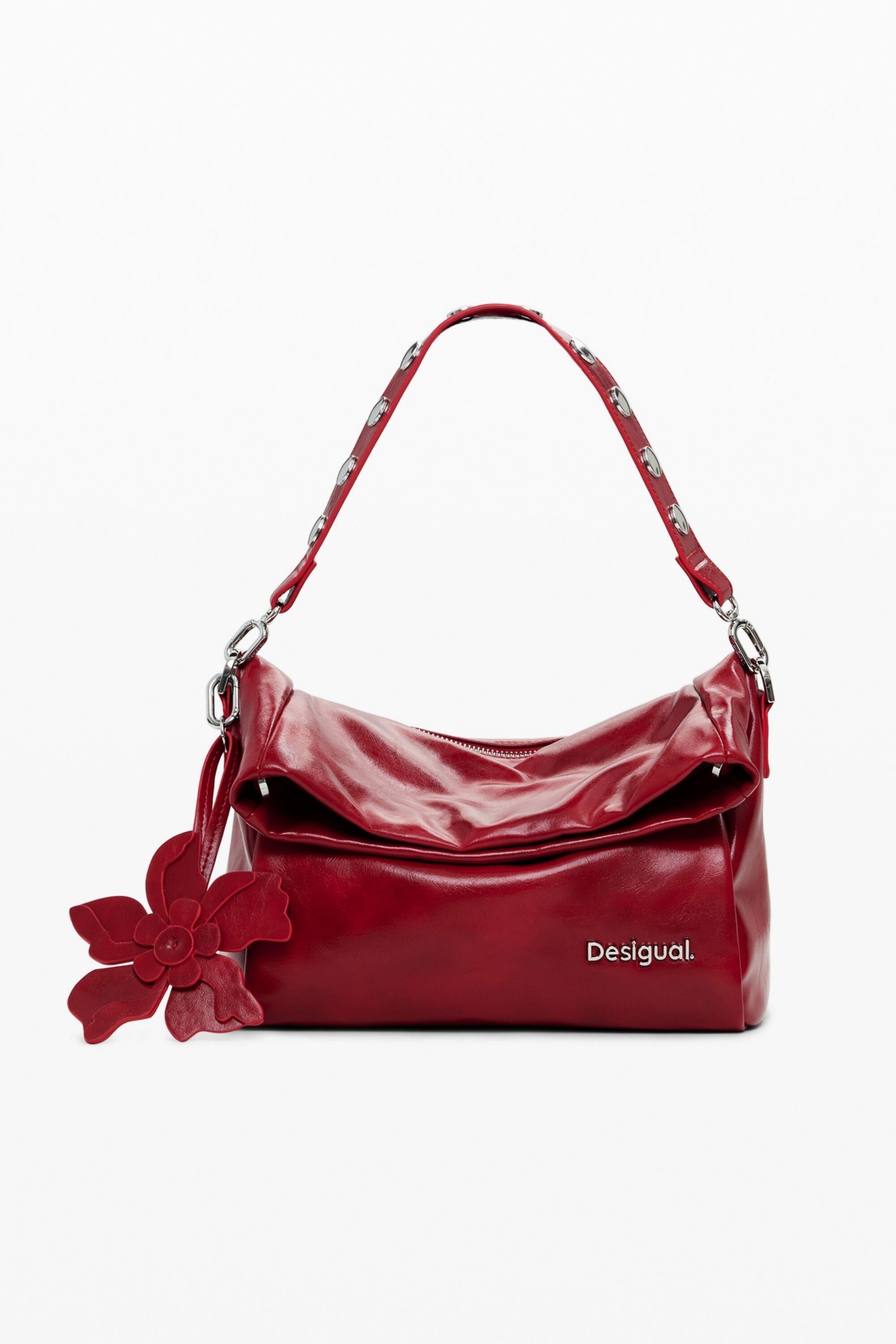Women's Shiny flap bag - Red