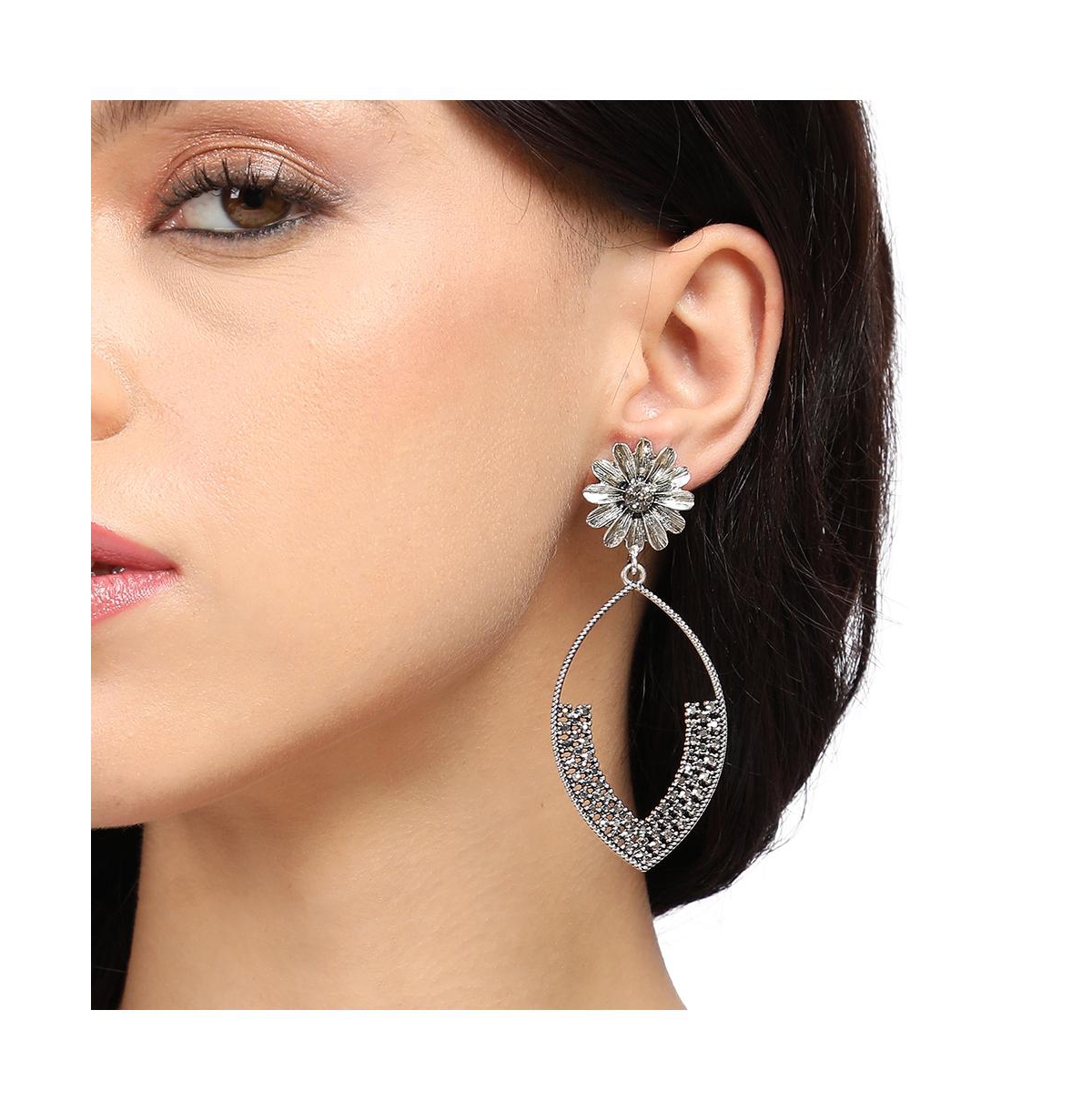 Sohi Party Drop Earrings In Silver