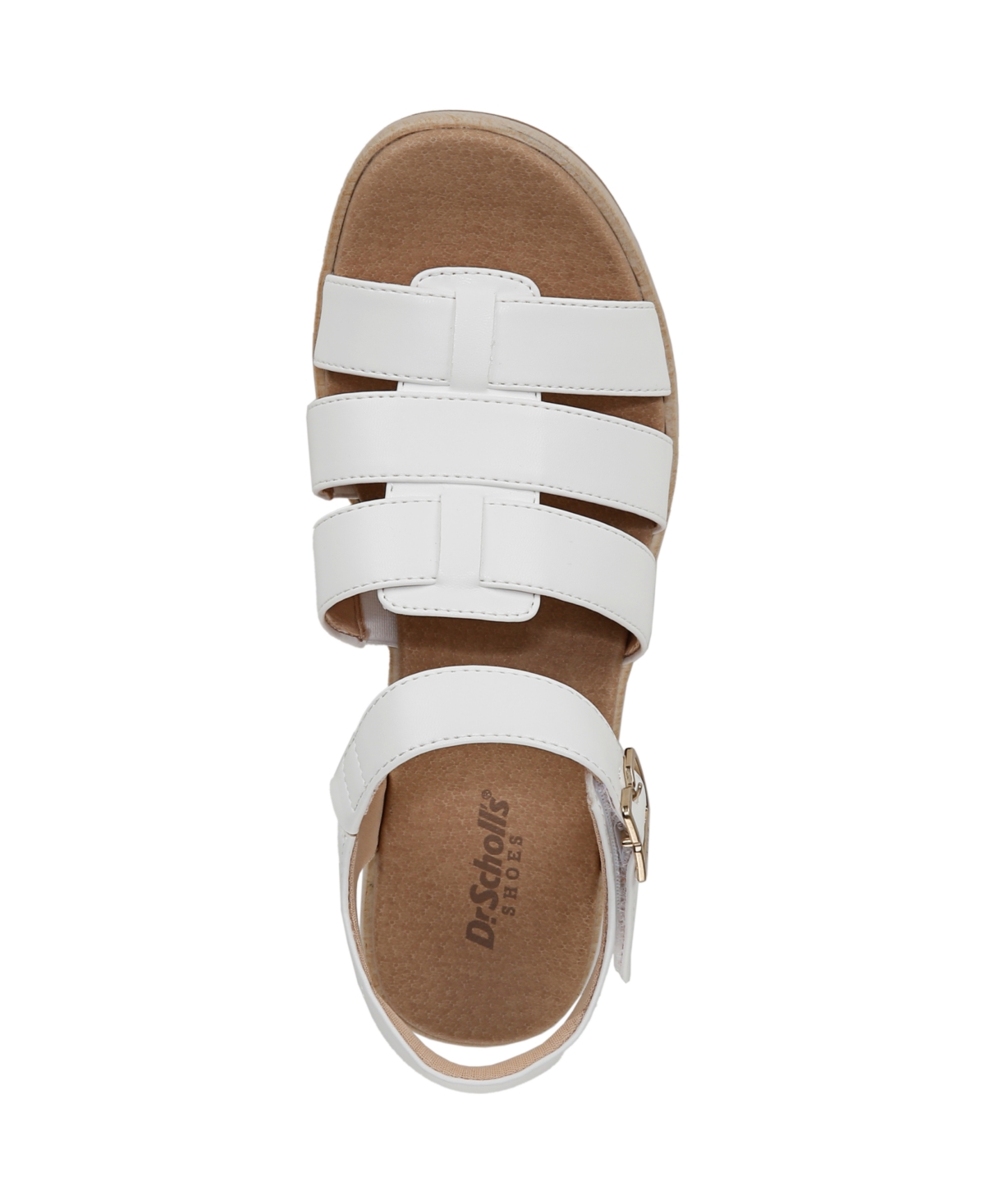 Shop Dr. Scholl's Women's Oh Kay Block Heel Dress Sandals In White Faux Leather