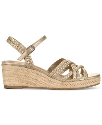 Women's Vanaa Buckles Wedge Sandals, Exclusively at Macy's