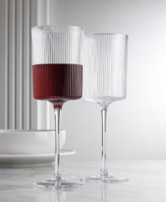 Sullivan Street Fluted Red Wine Glasses, Set of 4