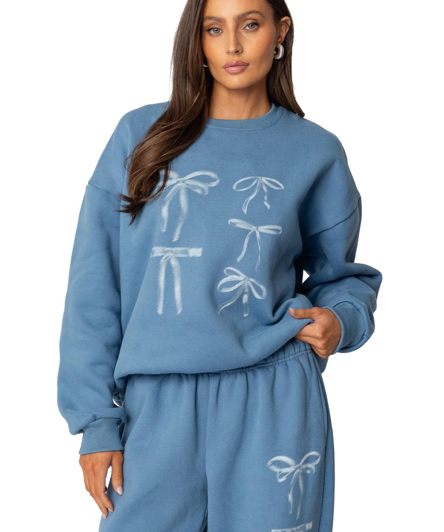 Women's Bow Bliss Oversized Sweatshirt