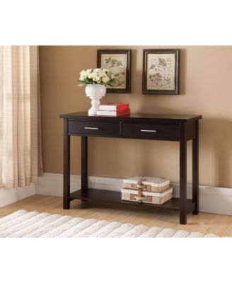 Simon Wood Console Table with Drawers, Espresso
