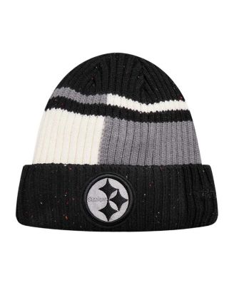 Pro Standard - Men's Black/White Pittsburgh Steelers Speckled Cuffed Knit Hat