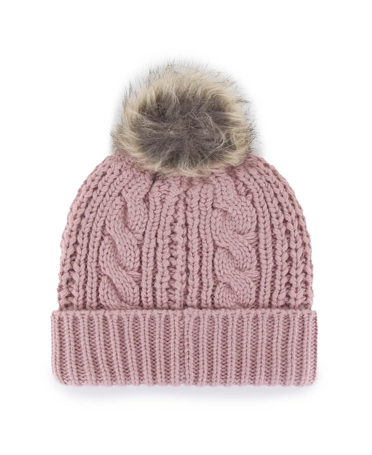 47 Brand Women's Dusty Rose Dallas Cowboys Meeko Cuffed Knit Hat With Pom In Pink