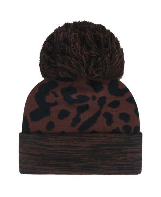 Women's Brown Pittsburgh Steelers Cacao Cuffed Knit Hat with Pom