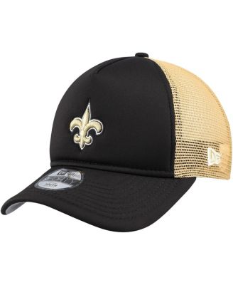New Era - Big Boys and Girls Black New Orleans Saints A-Frame 9FORTY Trucker Adjustable Hat