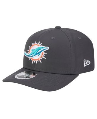 New Era - Men's Graphite Miami Dolphins Main 9SEVENTY Stretch-Snap Hat