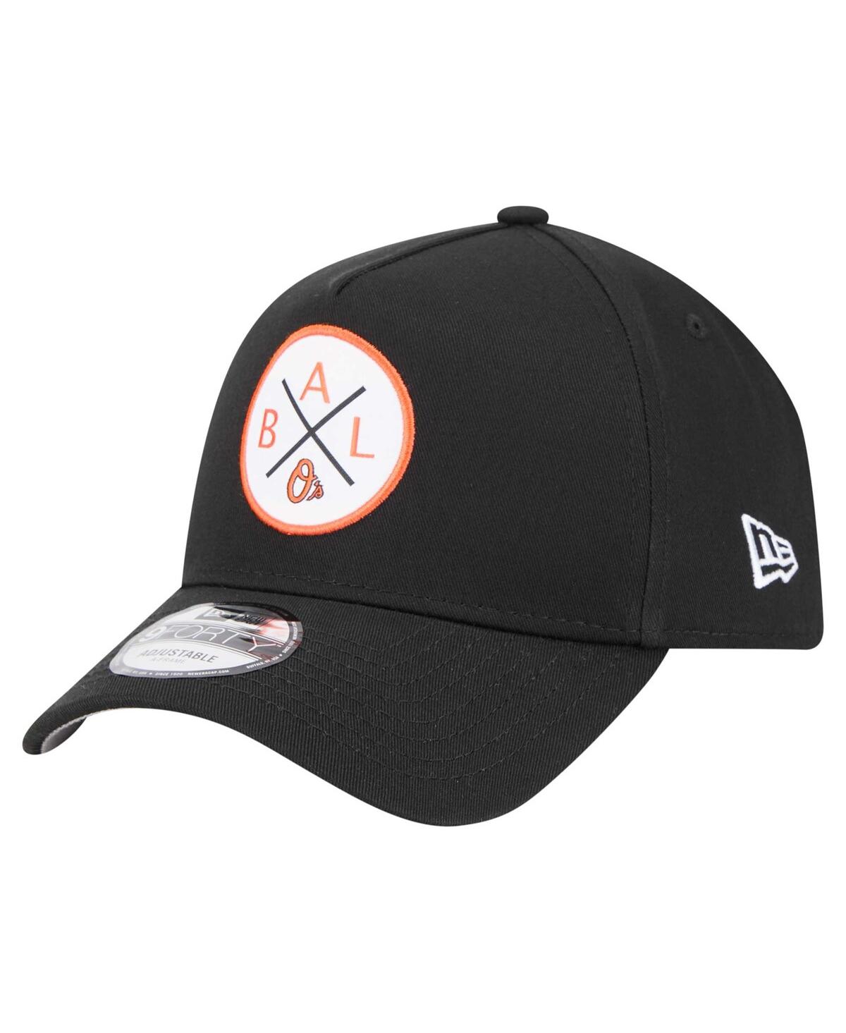 New Era Men's Black Baltimore Orioles 9forty A-frame Adjustable Hat In Black