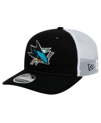 New Era - Men's Black San Jose Sharks Core Trucker 9SEVENTY Stretch-Snap Hat