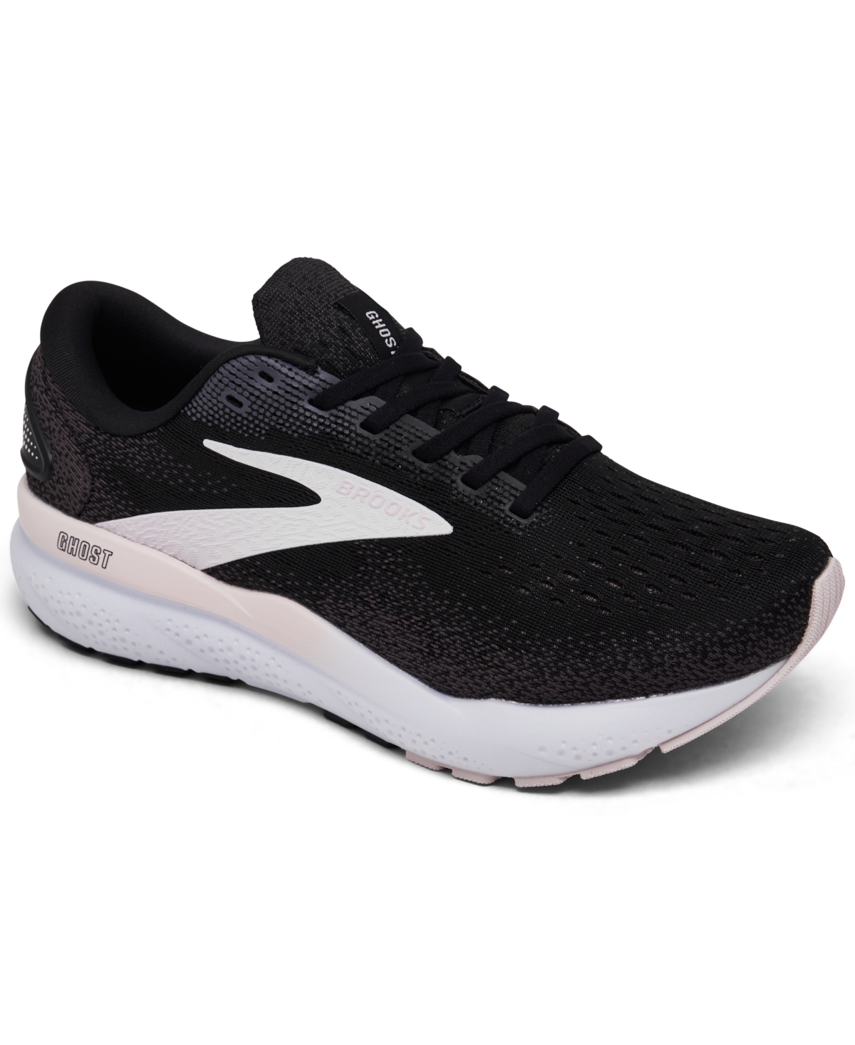 Women's Ghost 16 Running Sneakers from Finish Line - Black, White