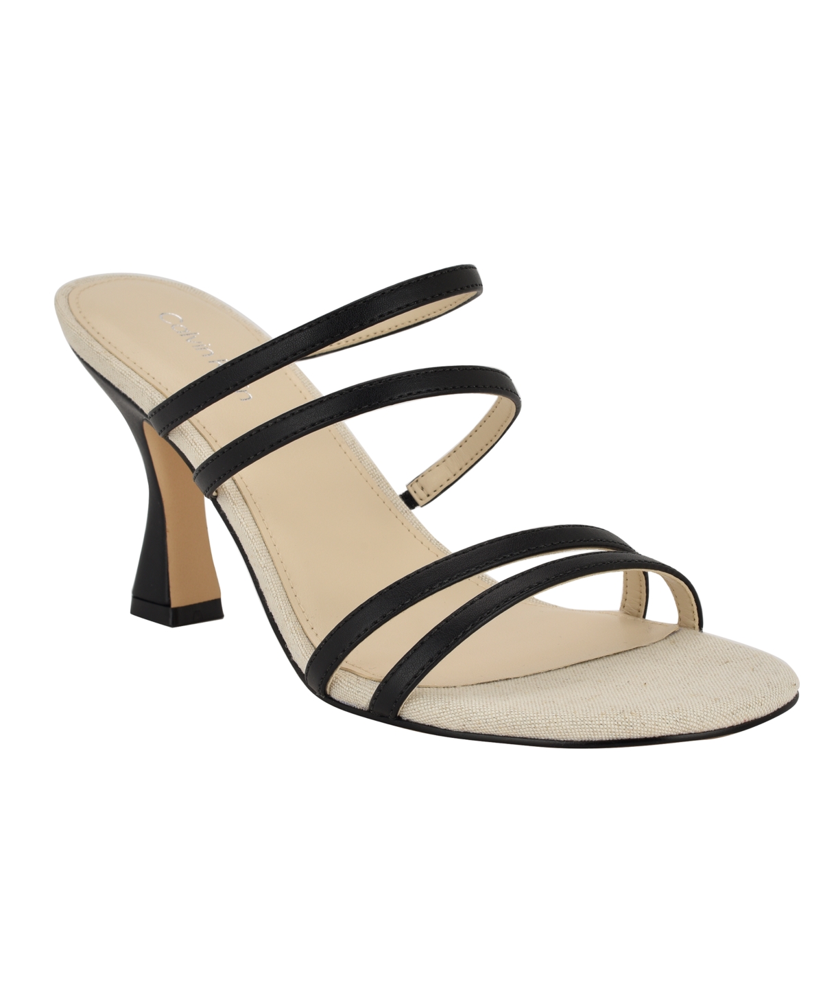 Calvin Klein Women's Jayla Strappy Tapered Heel Sandals In Black