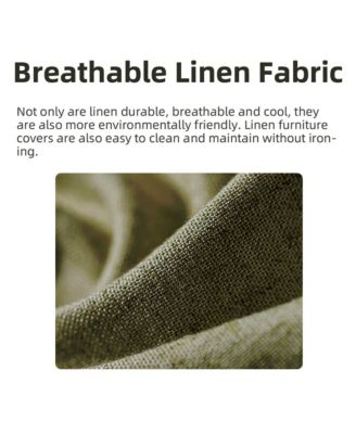 Linen Upholstered Swivel Side Chair, Mid Century Modern Dining Chairs with Metal Frame, Set of 1