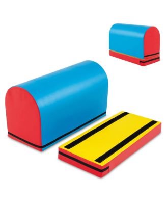 Mailbox Tumbling Mat Gymnastics Vaulting Box with Detachable Mat and Carrying Handle