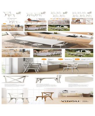 2 piece X- back Garden Plastic Folding Chair