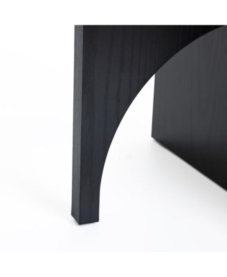 Modern Black and Brown Square Side and End Table