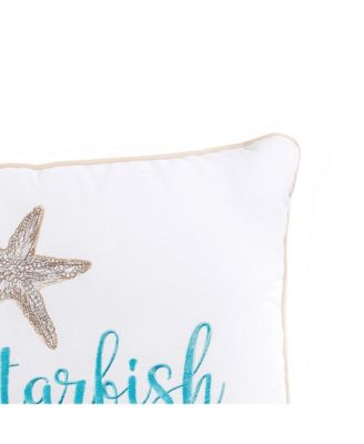 12" x 24" Wish Upon A Starfish Embroidered Throw Pillow