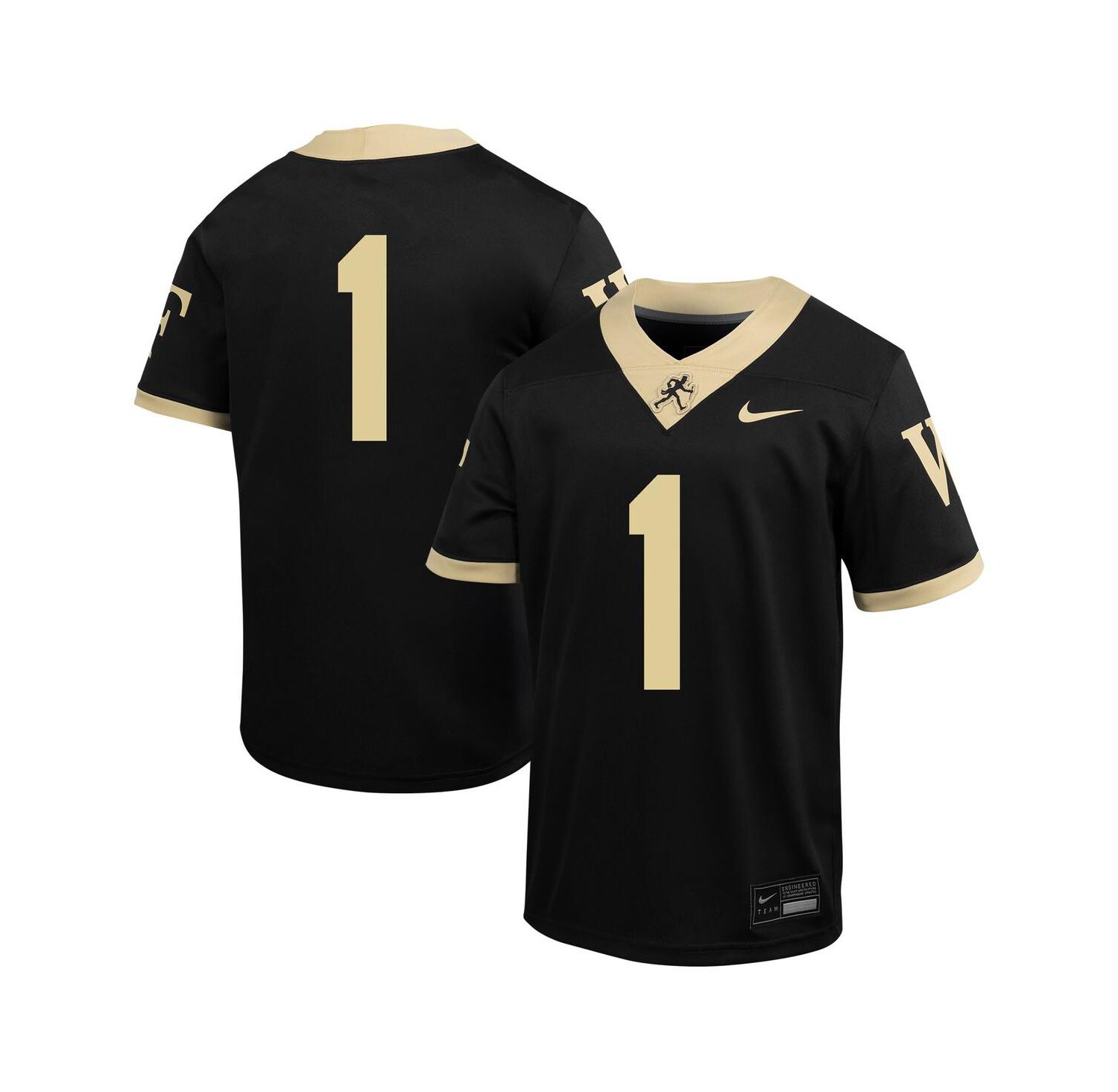 Big Boys and Girls 1 Black Wake Forest Demon Deacons Untouchable Football Jersey