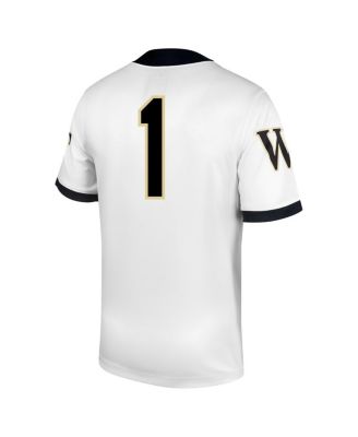 Men's 1 White Wake Forest Demon Deacons Untouchable Football Jersey