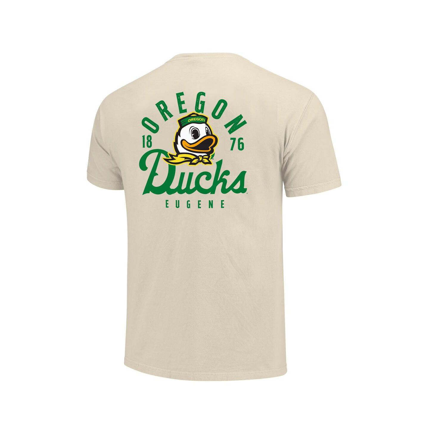 Мужская футболка Image One Cream Oregon Ducks Comfort Colors Mascot Overlay — фото 2