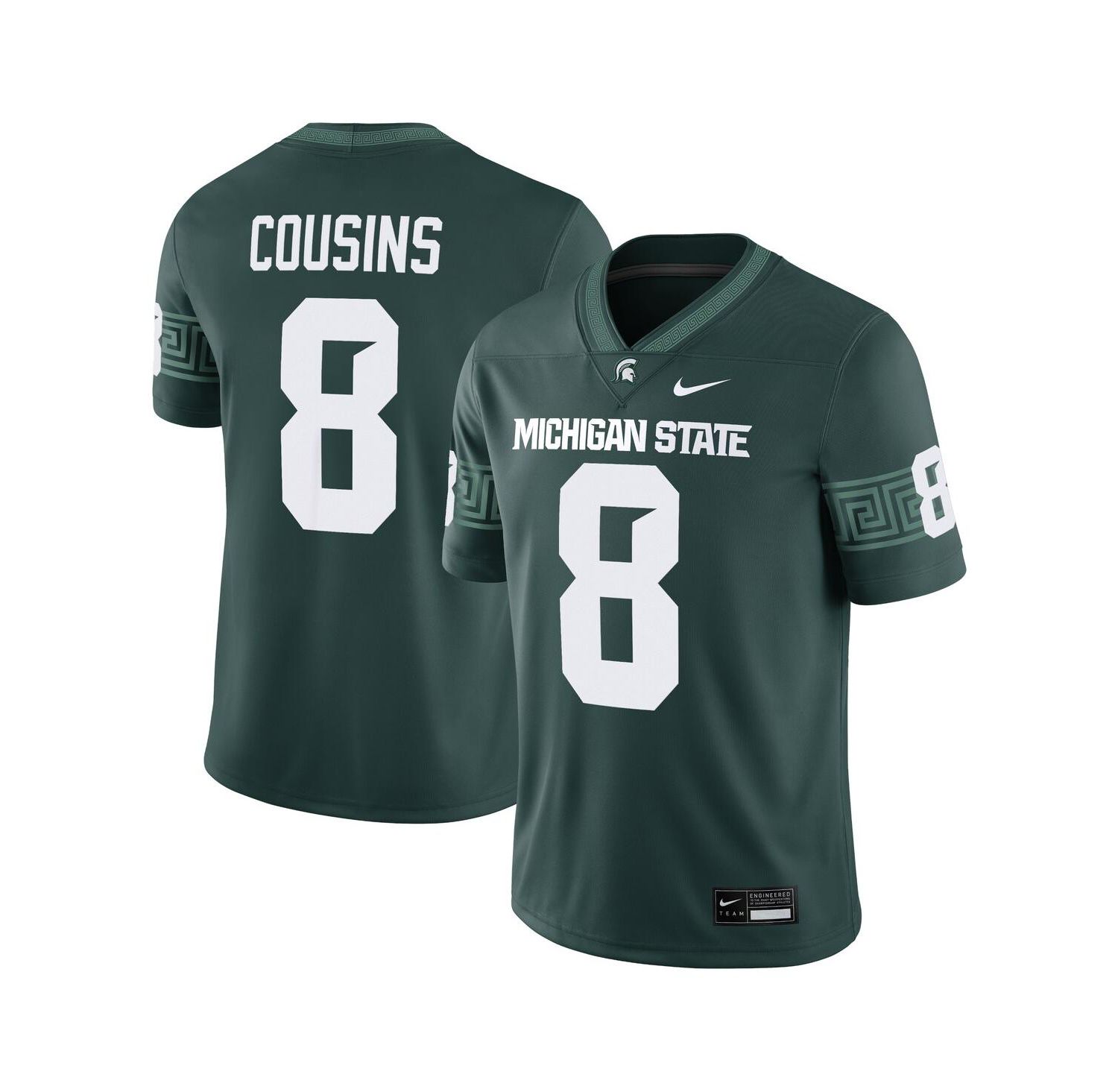 Men's Kirk Cousins Green Michigan State Spartans Alumni Game Jersey