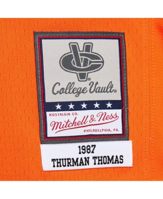 Men's Thurman Thomas Orange Oklahoma State Cowboys 1987 Replica Jersey