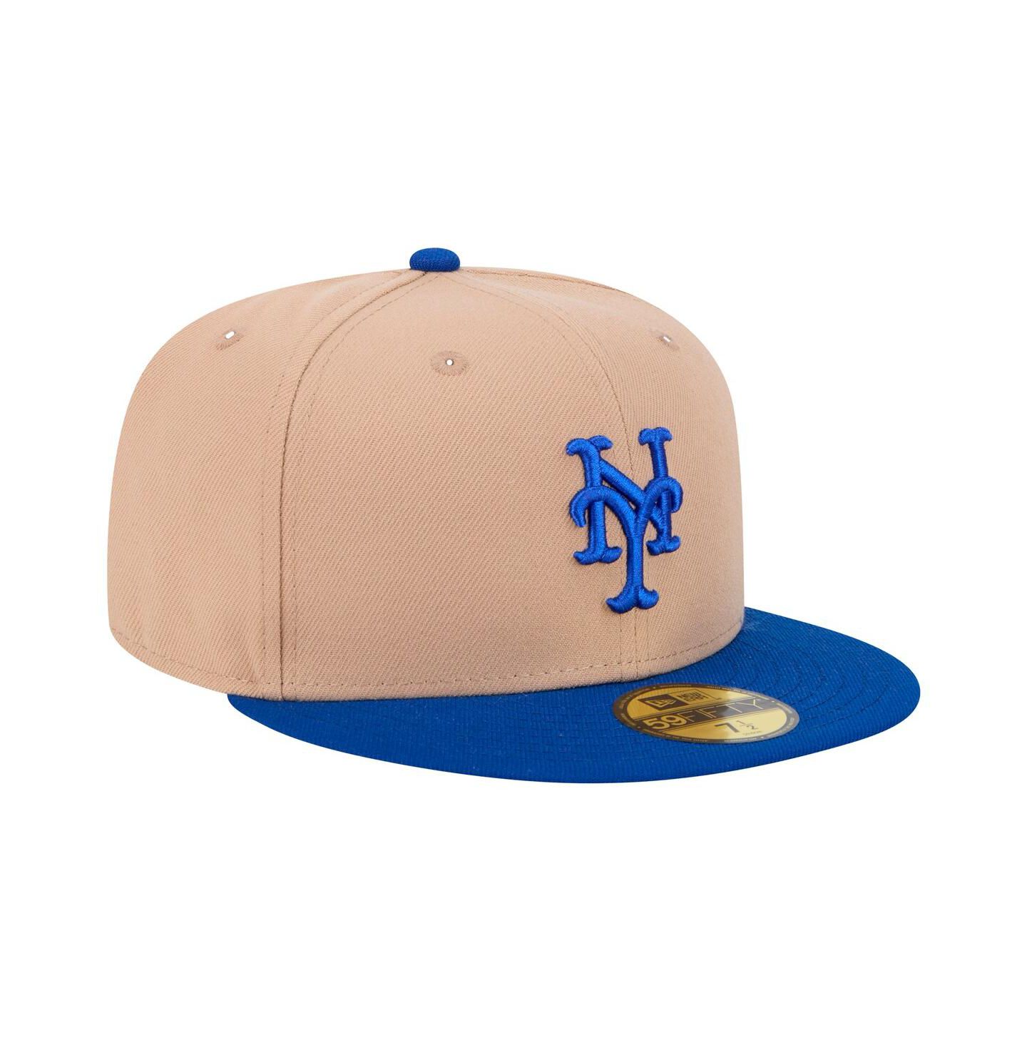 Мужская бейсболка New Era New York Mets 59FIFTY Fitted, Khaki — фото 3