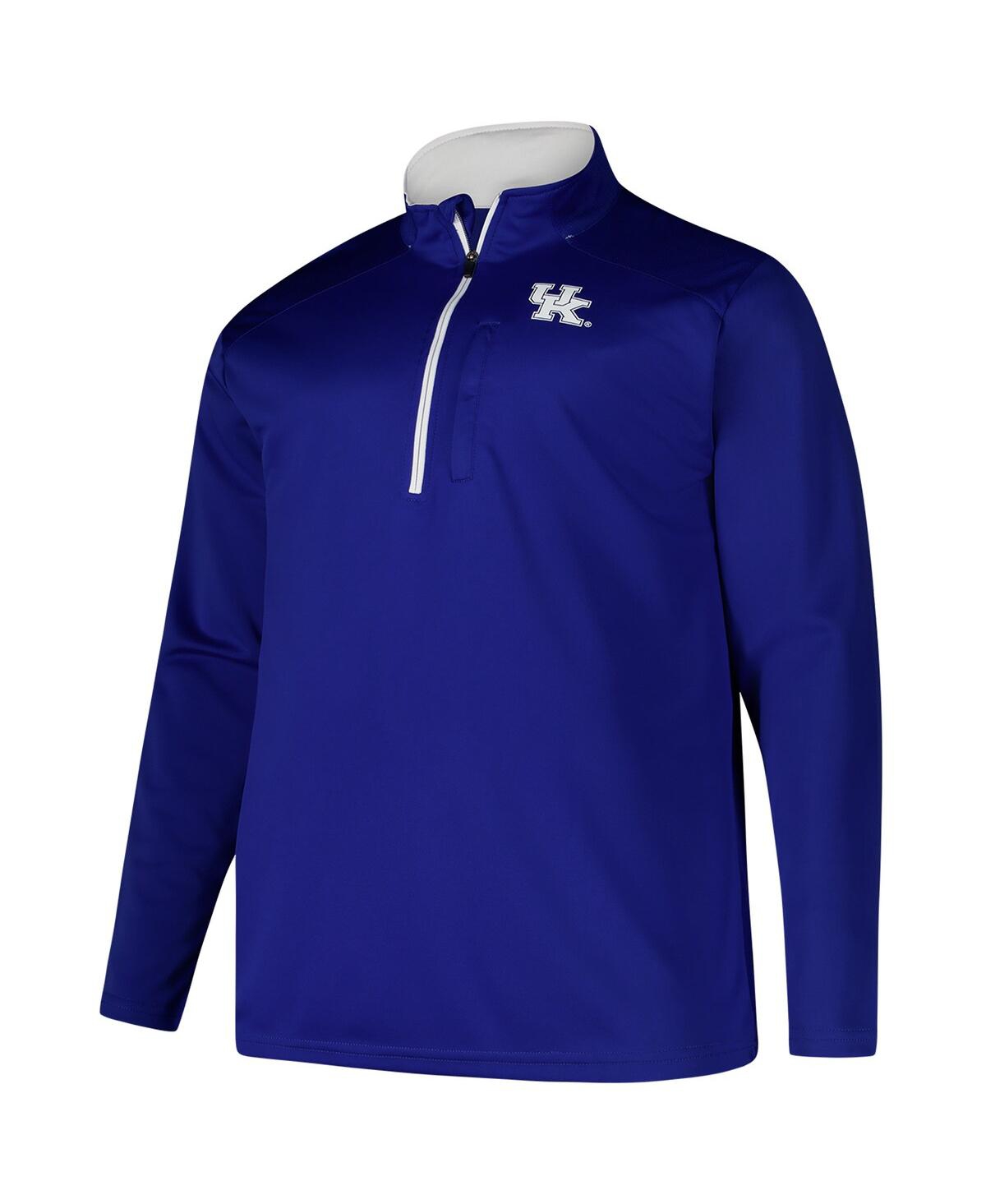 Fanatics Men's Royal Kentucky Wildcats Big Tall Defender Quarter-zip Top In Royal