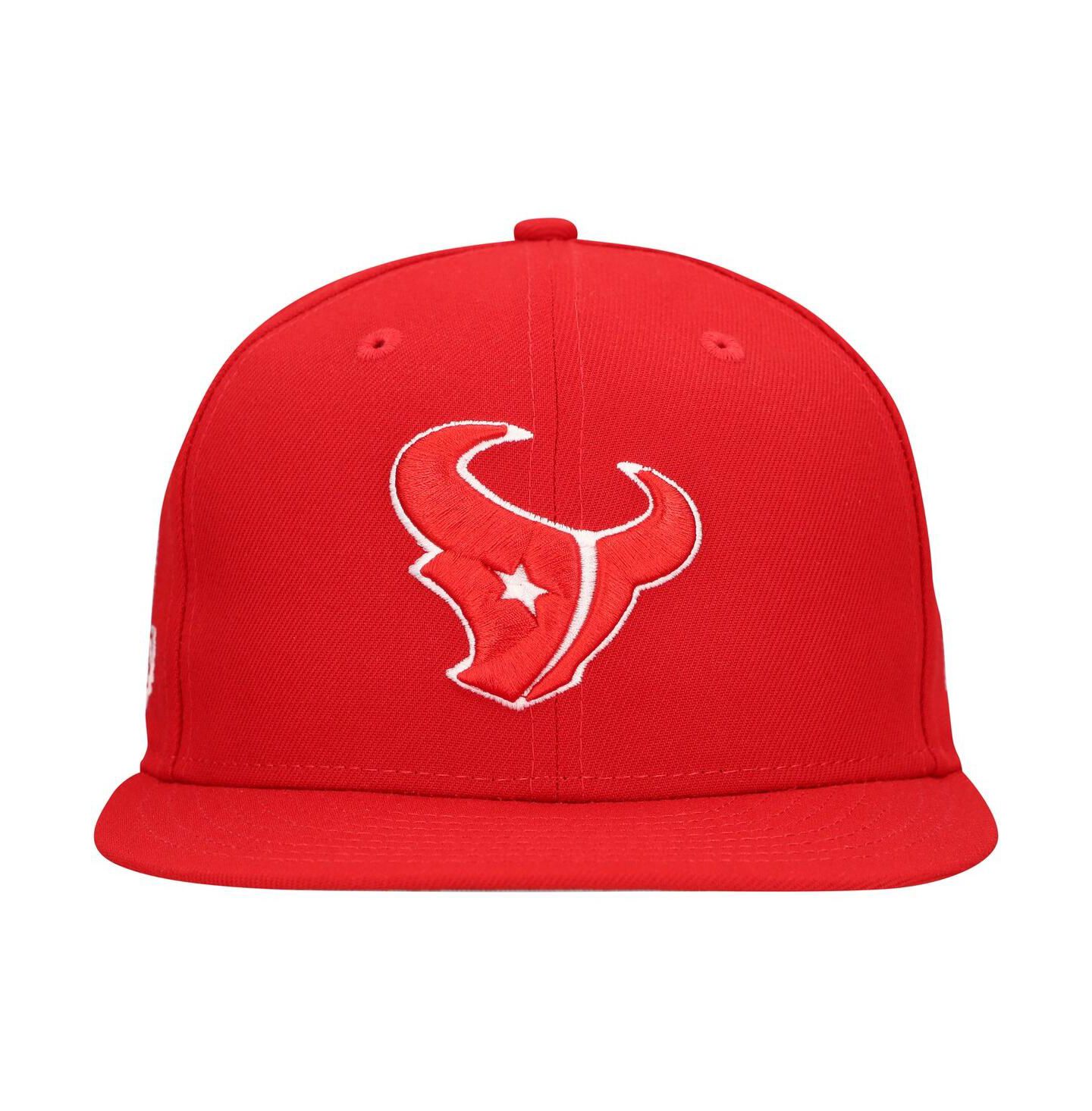 Мужская кепка New Era Red Houston Texans Main Patch 59FIFTY Fitted Hat — фото 3